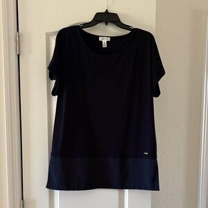Calvin Klein Women's Navy Short Sleeve Top